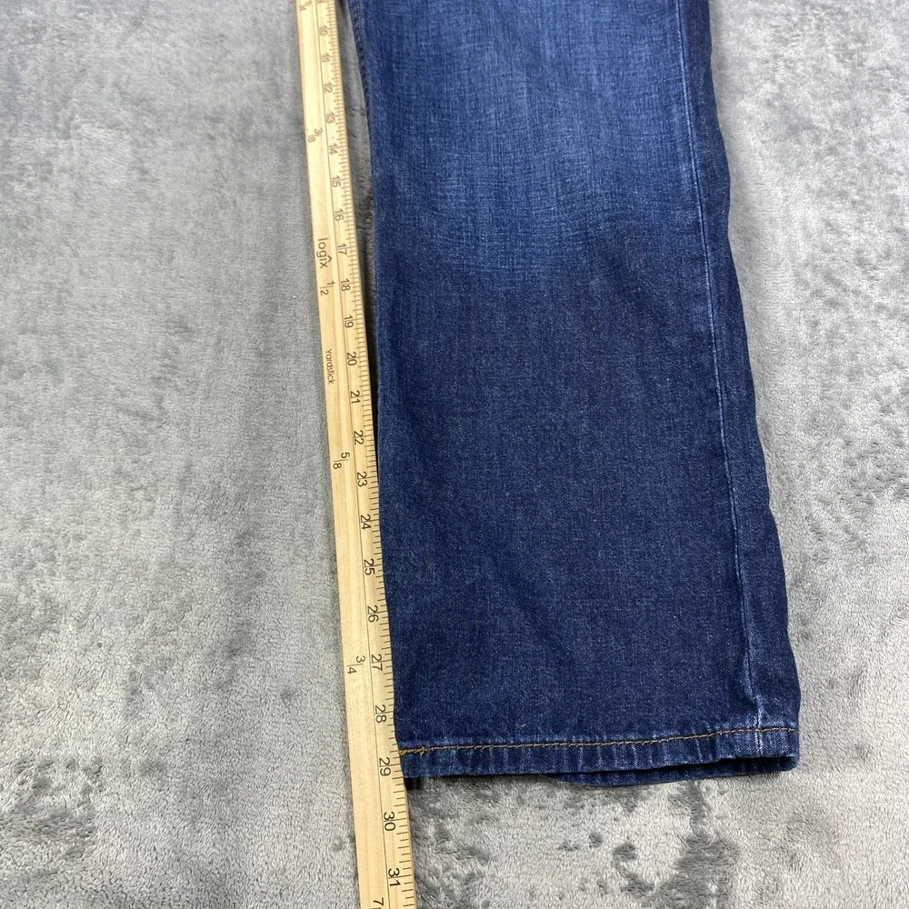 Levis 514 Jeans Mens Fits 36x29 Straight Fit Dark Wash Indigo Denim Fade Classic